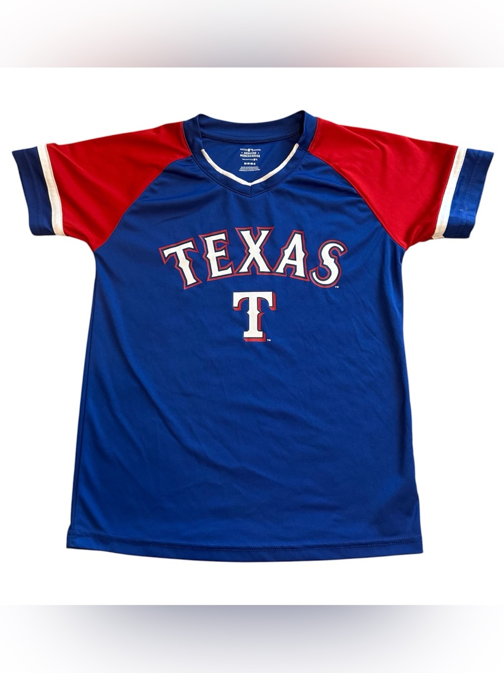 Texas Rangers MLB Kids Shirt Medium 8 Blue Performance Athletic Tee